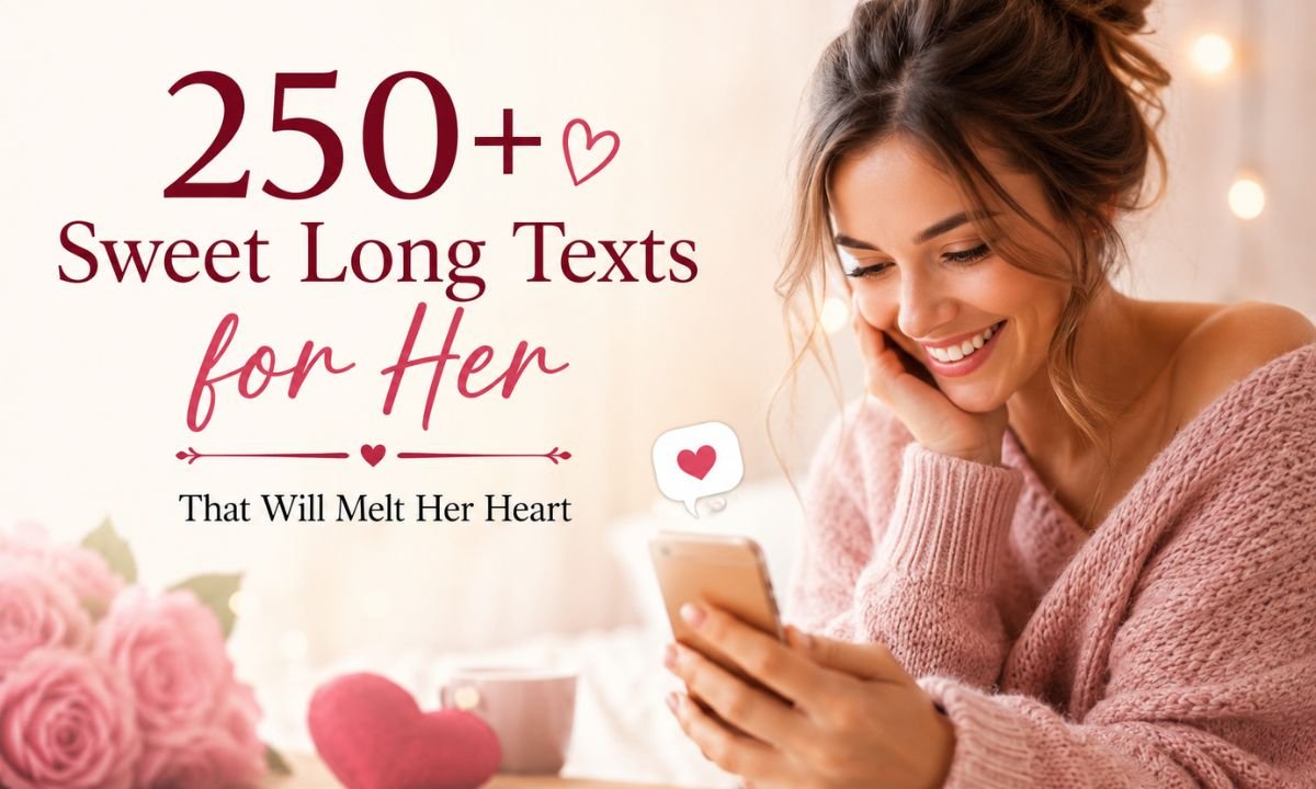 250+ Sweet Long Texts for Her That Will Melt Her Heart