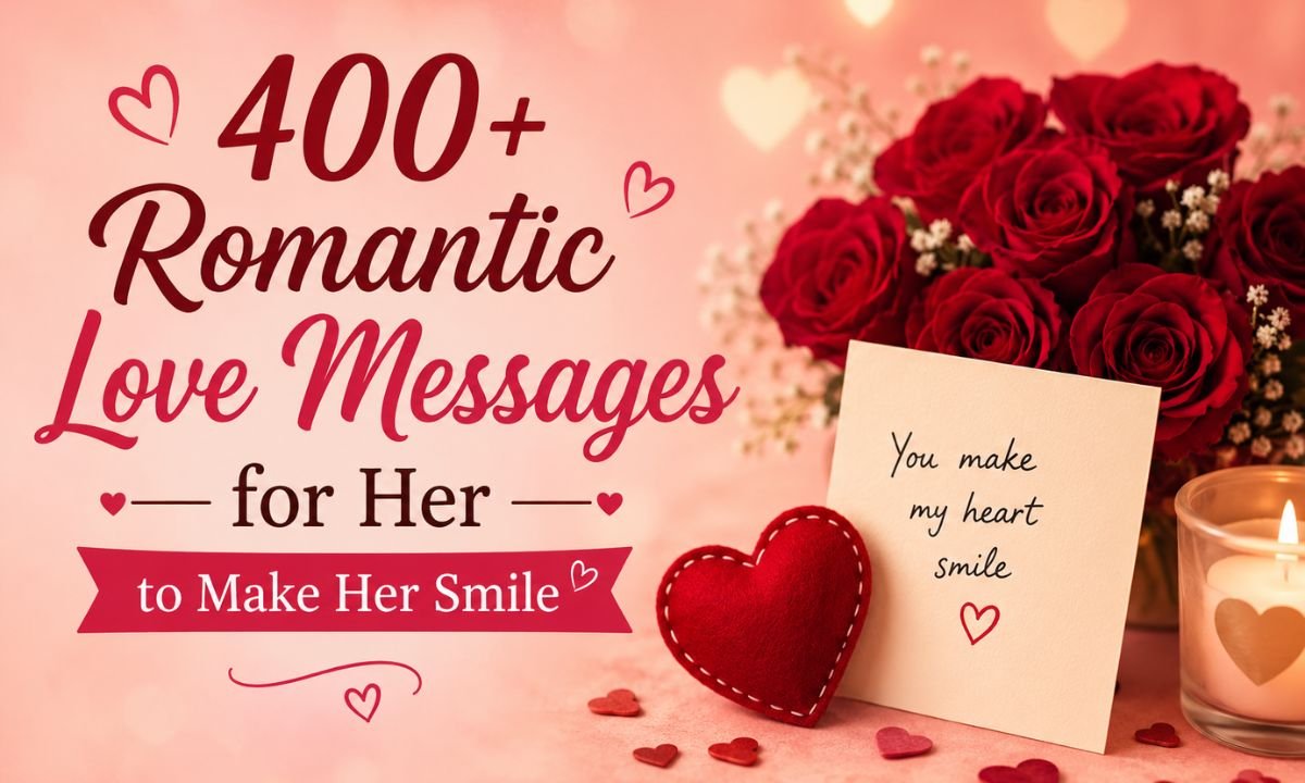 400+Romantic Love Messages for Her to Make Her Smile