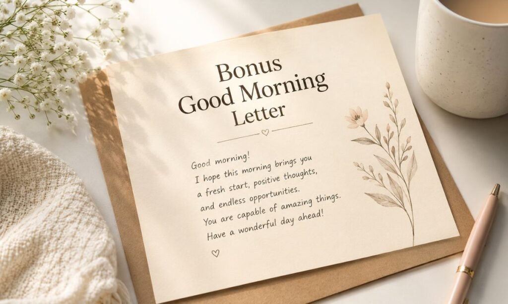 Bonus Good Morning Letter