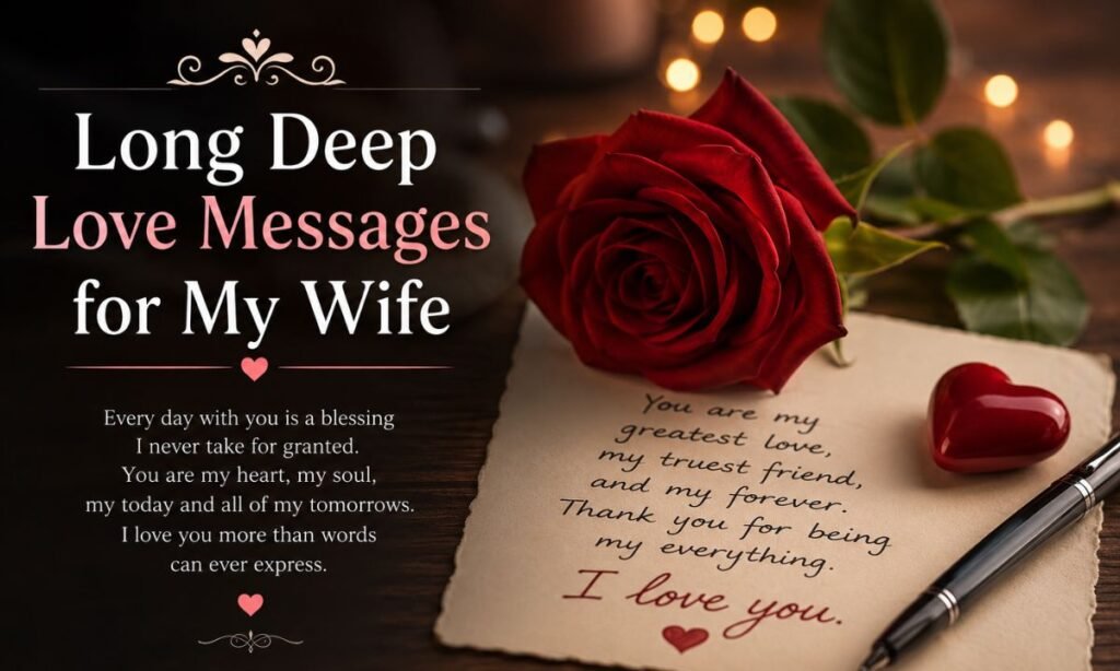 Long Deep Love Messages for My Wife