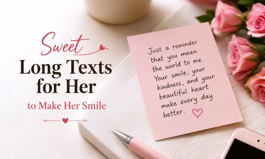 Sweet Long Texts for Her to Make Her Smile
