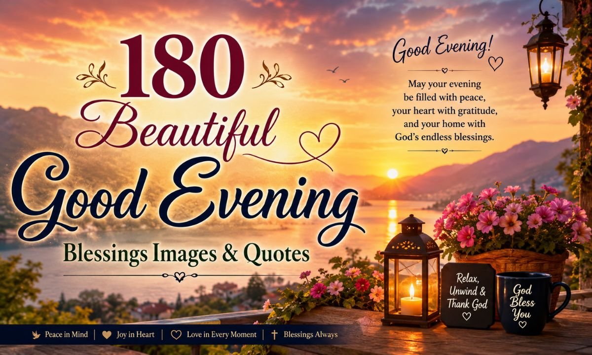180 Beautiful Good Evening Blessings Images & Quotes