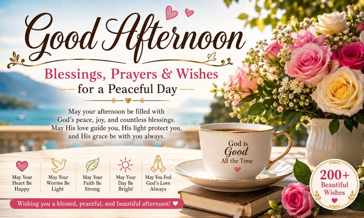 200+ Beautiful Good Afternoon Blessings, Prayers, & Wishes for a Peaceful Day