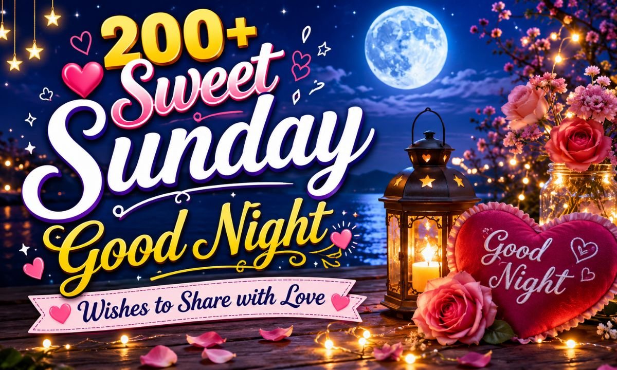 200+ Sweet Sunday Good Night Wishes to Share with Love