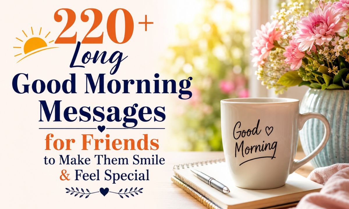 220+ Long Good Morning Messages for Friends to Make Them Smile & Feel Special