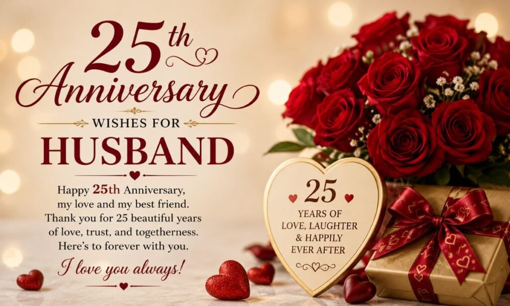 25th Anniversary Wishes for Husband