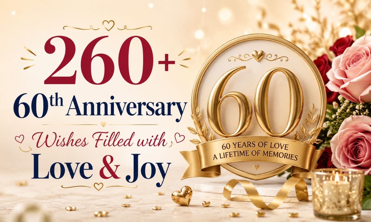 260+ 60th Anniversary Wishes Filled with Love &Joy