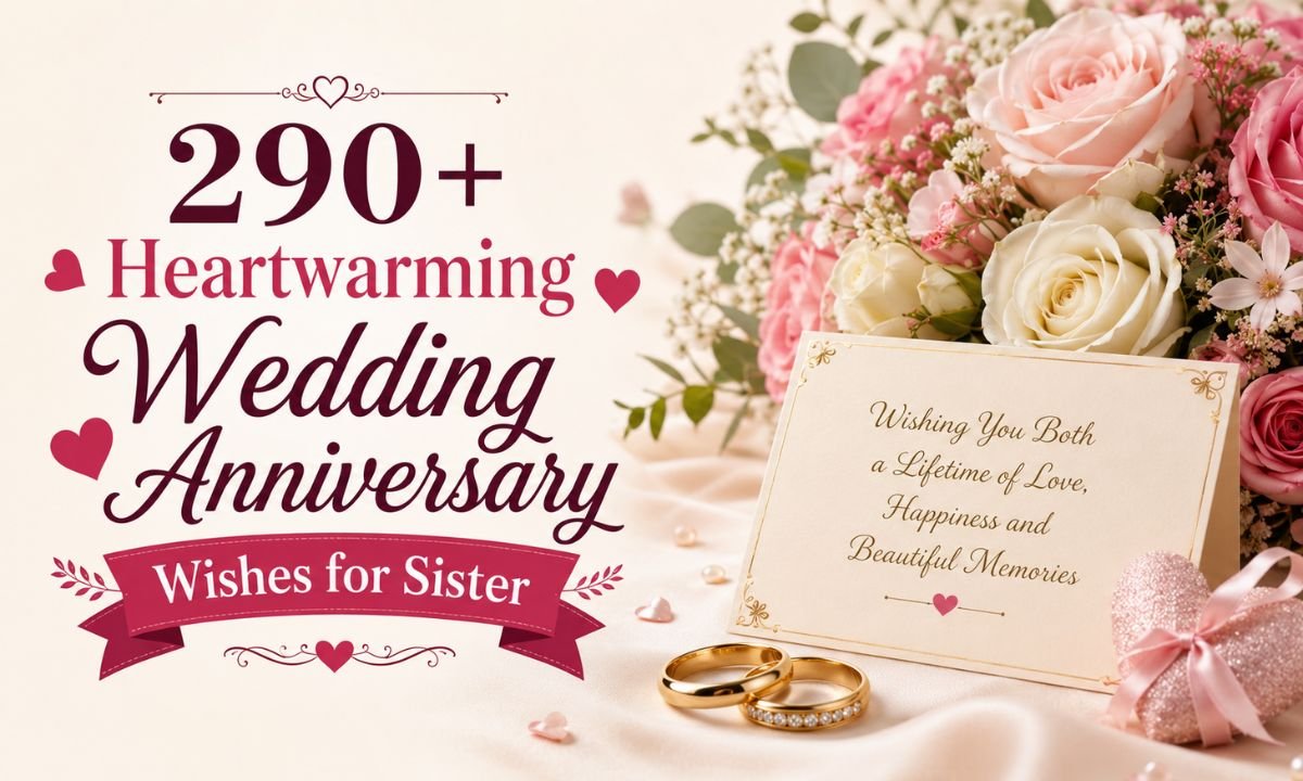 290+ Heartwarming Wedding Anniversary Wishes for Sister
