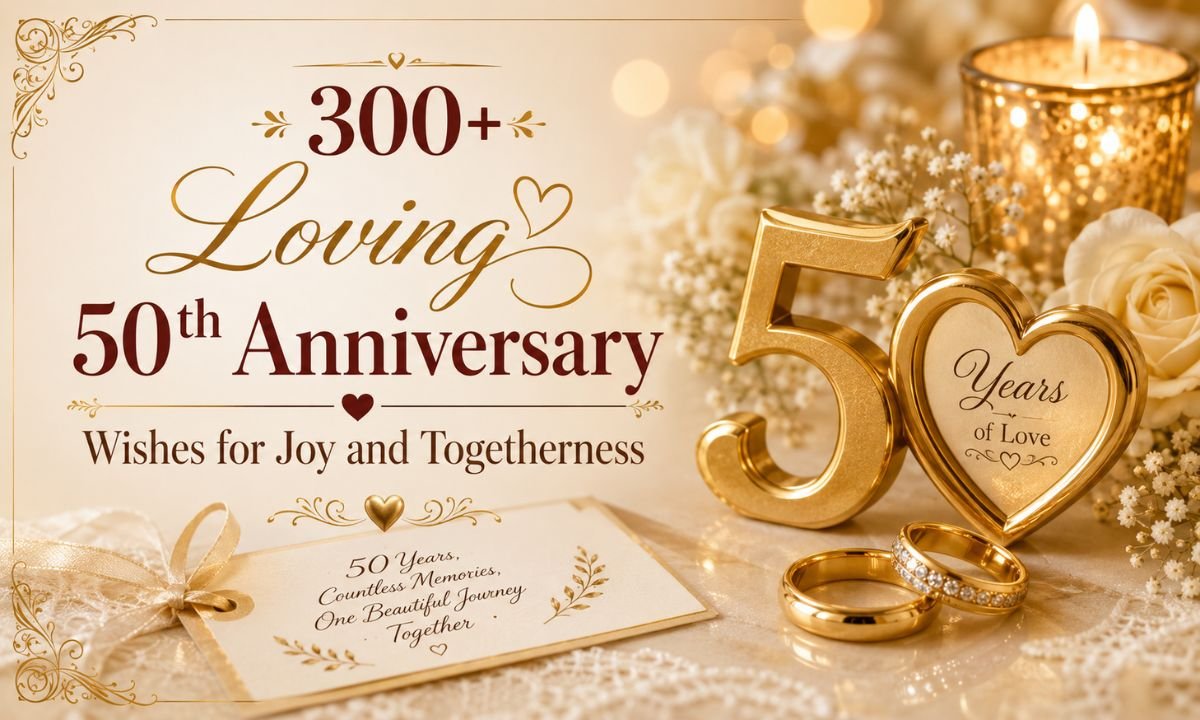 300+ Loving 50th Anniversary Wishes for Joy and Togetherness
