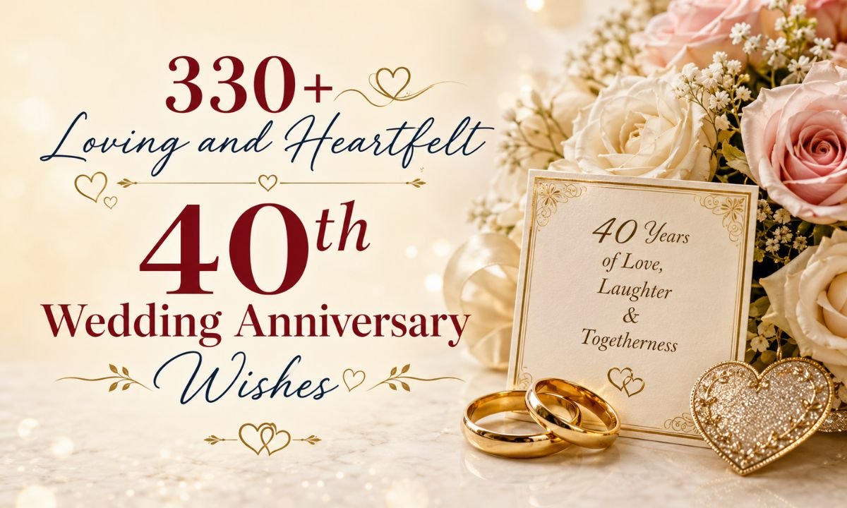 330+ Loving and Heartfelt 40th Wedding Anniversary Wishes