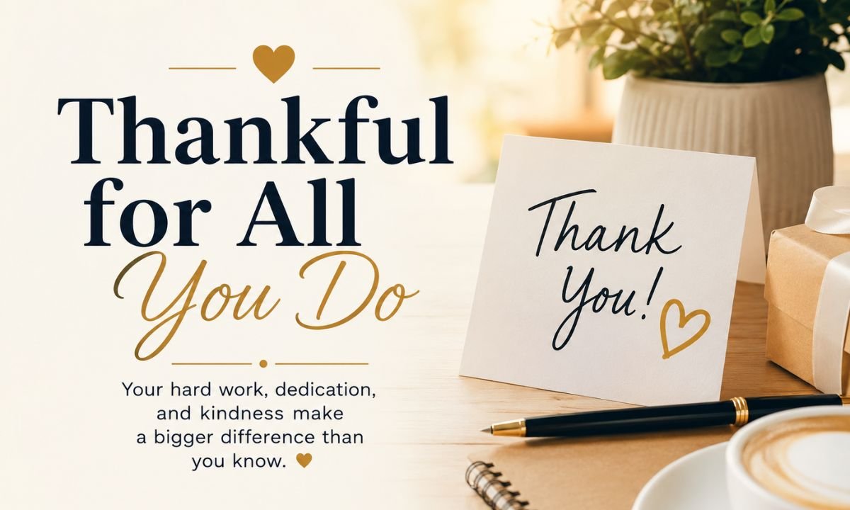 350+ Best Thankful for All You Do Quotes Sayings