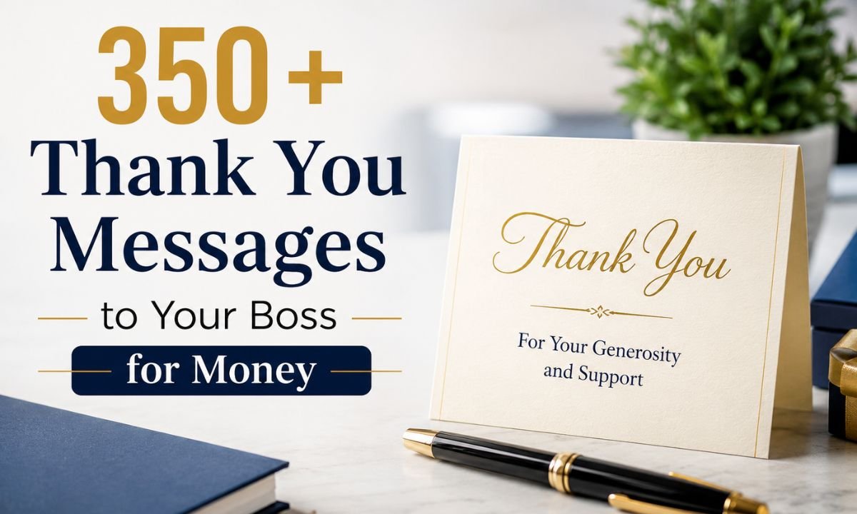 350+ Thank You Messages to Your Boss for Money