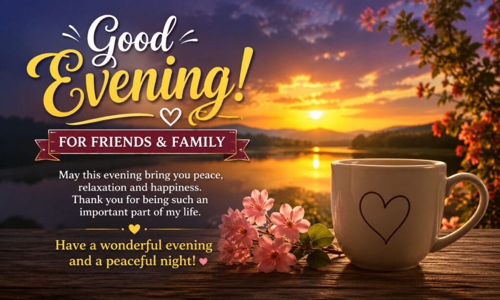 Beautiful Good Evening Messages for Friends & Family
