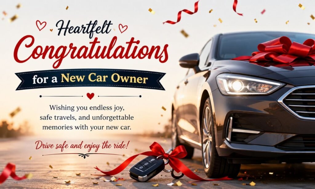 Heartfelt Congratulations Messages for a New Car Owner