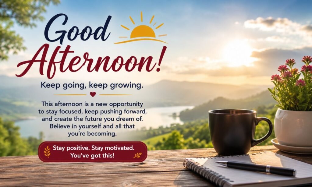 Motivational Good Afternoon Messages to Stay Encouraged