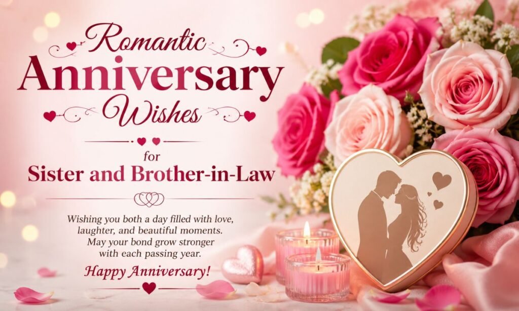 Romantic Anniversary Wishes for Sister and Brother-in-Law