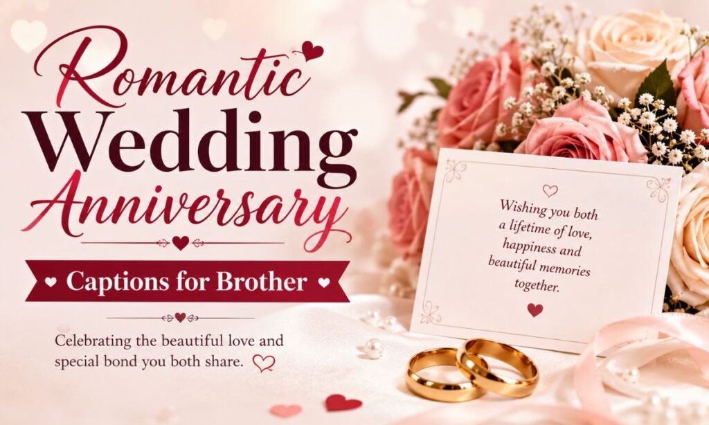 Romantic Wedding Anniversary Captions for Brother