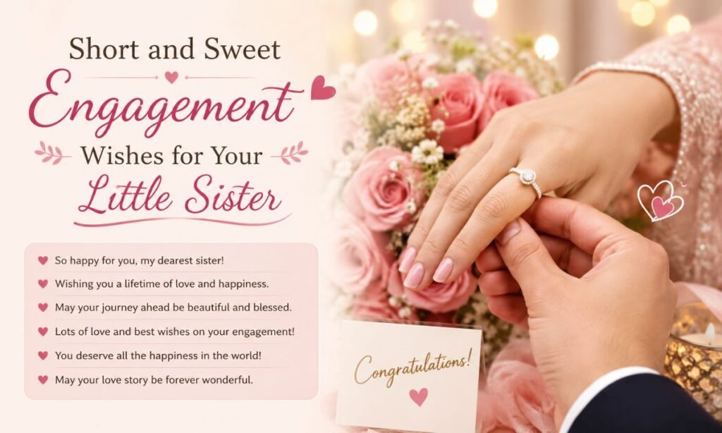 Short and Sweet Engagement Wishes for Your Little Sister