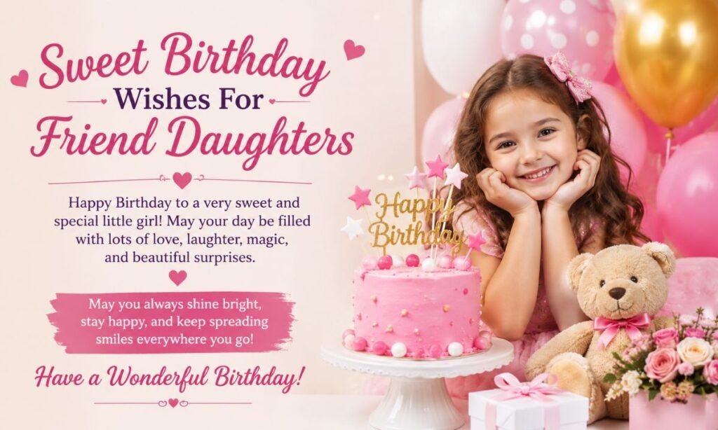 Sweet Birthday Wishes For Friend Daughters
