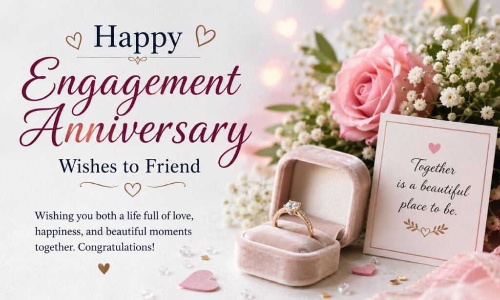Happy Engagement Anniversary Wishes to Friend